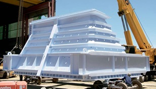 RPG rolled and welded the XLERPLATE® steel to form 27 metre long piles, whilst also cutting and welding platform beams. 